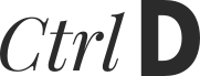 Ctrl D Logo de chargement Noir